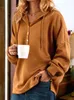 Felpe con cappuccio da donna Abiti autunnali e invernali Pullover da donna Y2k Moda versatile Casual vestibilità ampia tinta unita Top a maniche lunghe