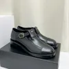 Nowy oryginalny skórzany pasek klamry damskie buty luksusowy designerski klasyczny blok blokowy buty Buty dwa rodzaje gównianych obcas