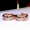 Band Rings Original Box 925 Sterling Silver Diamond Earrings for Women Engagement Wedding Jewelry Couples Lover Gift X0920
