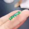 Cluster Rings Natural Gem Ring Green Paparacha Rare Topaz 925 Sterling Silver