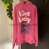 Men's Hoodies Sweatshirts Men Women Couples Pink Vetements Hoodies High Quality Pullovers I Did Nothing I Just Got Lucky Sweatshirts J230920