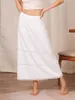 Dames nachtkleding Dames Half Slip Petticoat Kanten rand Elastische taille Lange rokken Onderrok Jurk Extender