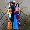 Parkas en duvet pour femmes Ftangaiur importé manteau de fourrure de vison en velours col rabattu Patchwork couleur X longue perte manteaux réels 230920