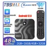 T95max TV Box Android 12 TV Box 4GB RAM 32GB Allwinner H618 Wsparcie 6K 4K HDR Dual WiFi 1GB 8 GB odtwarzacz multimedialny T95 Max 2GB 16GB