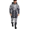 Heren Trainingspakken Herfst mannen sets mode dubbele rits Fleece mannelijke jumpsuit cool Hiphop afdrukken trainingspak jogging Pak met capuchon 230920