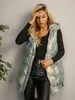 Gilets pour femmes 2023 Mode Automne Et Hiver Sans Manches Brevet À Capuche Bouton De Fermeture À Glissière Avant Détails Solide Manteau Chaud En Plein Air Vêtements Chauds 230920