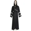 Etniska kläder svart abaya dubai afrikansk muslimsk hijab klänning 2021 caftan marocain arabe islamisk kimono femme musulmane djellaba308n