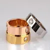 Love Screw Ring Mens Rings Classic Luxury Designer Jewely Women Titanium Steel Gold-Plated Gold Silver Rose Fade Never Fade Lovers Cou324R