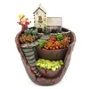 Planters POTS Retro Farmhouse Flower Pot For Succulents Plants Decorative Planter Mini Bonsai Flowerpot Fairy Garden Hem Desktop Decoration 230920