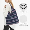 Shopping Bags Pretty Zag To It Groceries Tote Women Fashion Pastel Camouflage Zigzag Shopper Shoulder Bag Big Capacity Handbag