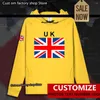 Erkek Hoodies UK İngiltere Birleşik Krallığı Büyük Britanya Gbr Mens Hoodie Sakiller Erkek Sweatshirt İnce Street Giyim Hip Hop Takip