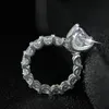 2018 NY DESIGN 925 Sterling Silver Fashion Luxury Wedding Ring Engagement Finger Ring hela smycken2521