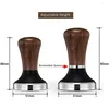 Coffee Filters 51mm Tamper Powder Hammer Pressing Walnut Handle Distributor For And Espresso Tampers