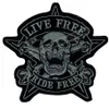 Originele Schedel LIVE RIDE Motorcycle Biker Vest Patch SOA Geborduurde Patch Rider Punk Badge G0378 278d