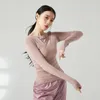 Stage Wear Autumn And Winter Dance Dress Female One-line Collar Long Sleeve Slimming Classical Modern Training