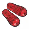 Slippers Winter Slipper Woman Man Fluffy Warm Devil And Death Symbols House Shoes