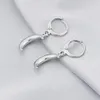 Hoop Earrings LuxHoney Fashion Silver Plated Moon Pendant Drop For Women OL Girls In Party With Lever Back Hook