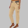 Pantalons pour femmes Capris femmes taille haute poches pantalon maigre dames coupe ajustée Cargo Combat travail pantalon bas grande taille vêtements 230919
