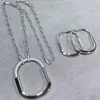 Ensemble de boucles d'oreilles et collier en diamant en forme de U, pendentif de luxe pour femmes, boîte à bijoux classique de haute qualité