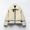 Women's Fur Women Fake Zipper Jacket Coat Loose Long Sleeve Lapel Collar Thicken Coats 2023 Winter Fashion Female Warm Street Outwears