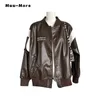 Womens Leather Faux Women Casual Gothic Hiphop Motocycle Style Jacket Autumn Winter Vintage Loose Long Sleeve 230920