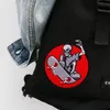 Skateboard schedel geborduurde patches coole applicaties opstrijkbaar op maat voor kleding bikerjacks DIY Patch303k