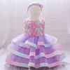 Sukienki dla dziewczynek 2PCS Tutu Born chrzest księżniczki