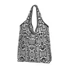 Shoppingväskor anpassade orm hudtryck kvinnor bärbar stor kapacitet livsmedels Snakeskin textur tote shopper