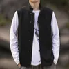 Coletes masculinos estilo chinês plus size colete para homens roupas vintage casual sem mangas solto preto tang terno primavera outono casacos jaqueta masculino 230919