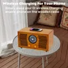 Altoparlanti combinati Radio FM retrò vecchio stile con scheda SD USB incorporata Casa in legno vintage Bui