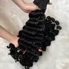 Vendedor por atacado onda natural encaracolado cru pacotes de cabelo humano 3 peças de alta qualidade moda ondulado peruano indain cambojano extensões de cabelo virgem brasileiro