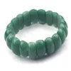 Naturlig grön Aventurine Jade Stone Pärlor Armband Naturliga ädelstenarmbandsmycken för kvinna för gåva