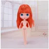 Dockor 30 cm fogade BJD -dockor för tjej Blyth Doll Color Hair Diy Makeup Nude Doll Dress Up Toys For Girls Kids Gifts 230920