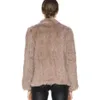 Cappotto di pelliccia di coniglio naturale lavorato a maglia da donna inverno casual manica lunga denso spesso cappotto di tuta sportiva allentata Cappotto di pelliccia reale T191118212r