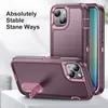 protective phone cases TPU with PC 3 In 1 Anti Gravity Armor Back Cover with stand holder For Iphone 13 14 15 pro max