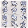 Configurações de jóias 2021 anéis de pérola 925 sier anel para mulheres montagem em branco diy acessórios de moda presente entrega gota dhgarden othek