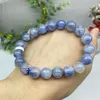 سوار Kyanite الطبيعي kyanite reiki الشفاء الحجر الأزياء المجوهرات هدية الحزب فتاة عيد ميلاد 10.5 ملم