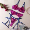 Sexig uppsättning kvinnlig underkläder transparent spetsporr underkläder ocensurerad sensuell se genom bh set 5 stycke fin fancy intim 230808