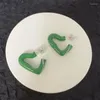 Boucles d'oreilles pendantes LONDANY mode européenne et américaine amour dégoulinant d'huile vert rose frais femmes Triangle Stud