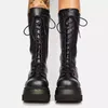 Bottes Botte d'hiver chaussures à plateforme chaussons pluie Combat militaire court cuir noir Rock Punk Goth Lolita offres de liquidation 230920