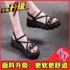 Sandals Summer Super Fire Muffin Platform Flower Flat Heightened Roman Shoes Women