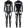 Catsuit-kostuums Robot Punk Jumpsuit Halloween Cosplay Sexy vrouwen Catsuit Cosplay-kostuums Punk Zentai Halloween-bodysuit Strak sexy pak