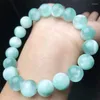 Bangle Natural Green Larimar Armband Fashion Gemstone Crystal Jewelry Women Healing Holiday Gift 1st