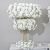 Dekorative Blumen Riesenrad Simulation Blumenkunst Esstisch Display Gestickte Kugel Rose Reihe Kreisförmige Regaldekoration Arrangeme