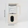 Mini machine à lait de soja 800 ml, 9 fonctions, avec affichage numérique, fonction de réservation et nettoyage automatique – Parfait pour un usage domestique – Conception et progrès des fenêtres