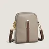 Evening Bags Genuine Leather Women's Bag Fashion Double Zip Portable Mini Shoulder Mobile Phone Luxury Cow Crossbody