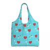 Shopping Bags Colorful Elements Groceries Tote Bag Women Health Care Nursing Canvas Shopper Shoulder Big Capacity Handbags