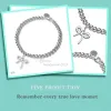 Fashion love bow bracelets womens round tag 925 silver original classic T beaded bracelet elegant 4mm rose gold beads heart man women jewelry lovers gift blue box