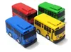 Modèle de voiture moulé sous pression 4pcsset Anime Tayo le petit bus jouets éducatifs dessin animé Mini plastique retirer bus modèle de voiture jouets pour enfants cadeaux de Noël 230919