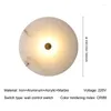 Wandlamp Natuurlijk Marmer LED Ronde Vorm Goud Metaal Achtergrondverlichting Decoratie Verlichting Voor Woonkamer Slaapkamer TV Achtergrond Schans